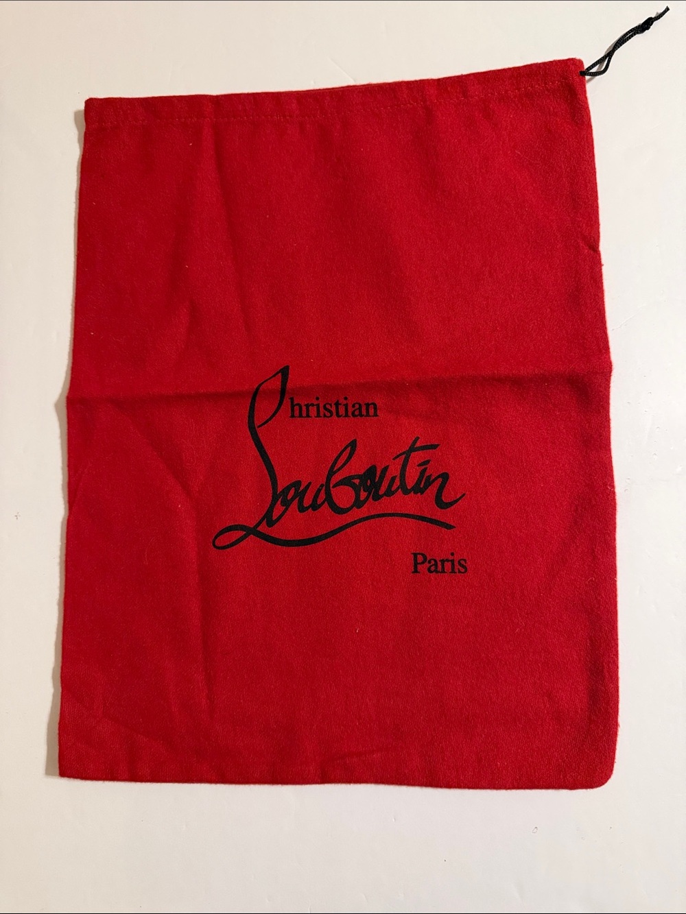 Christian Louboutin Red Drawstring Dust Bag for Shoes 15.5”x11” NWOT